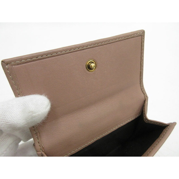 Gucci GG Double Hook Bifold Wallet Pink Beige Canvas Leather - Picture 9 of 10